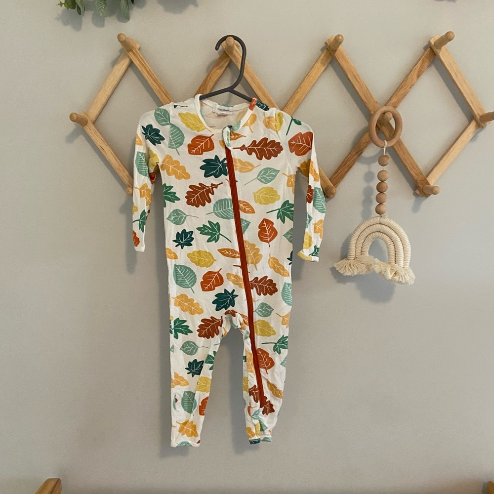 Angel Dear Fall Leaves Zipper Romper